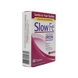 Slow FE Slow Release IRON Supplements High Potency Gentle on System 60 Tablets
