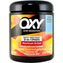 Oxy Maximum Action 3-In-1 Acne Treatment Pads 90 Count Each