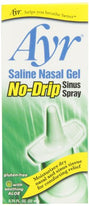 Ayr Saline Nasal Gel No Drip Sinus Spray 0.75 Ounce Each