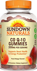 Sundown Naturals Co Q-10 200mg Heart Health Energy 50 Gummies Each