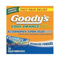 Goody's Cool Orange Extra Strength Headache Powder 24 Sealed Packets