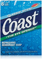 Coast Classic Deodorant Soap 4 Ounce 8 Bars Count Each