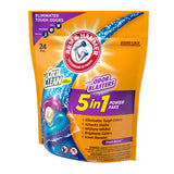 Arm Hammer Plus OxiClean with Odor Blasters Fresh Burst Laundry Detergent, 5-IN-1 Power Paks, 24 per Pack