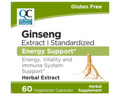 Quality Choice Ginseng Extract Vegetarian Capsules 60 ct