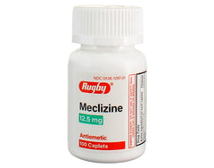 Rugby Meclizine 12.5mg Motion Sickness Caplets, 100 Count