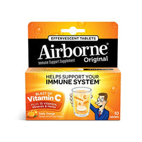Airborne Effervescent Health Formula Tablets Orange 10 count Each