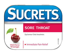 Sucrets Original Formula Sore Throat L Ounceenges Wild Cherry 18 count Each
