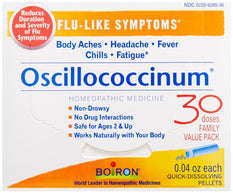 Boiron Oscillococcinum Flu-like Symptoms Pellets 30 Count 0.04  Ounce Each