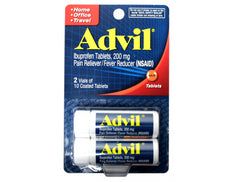 Advil Ibuprofen Tablets 200 mg  Pain Reliever Fever Reducer 20 Tablets Each
